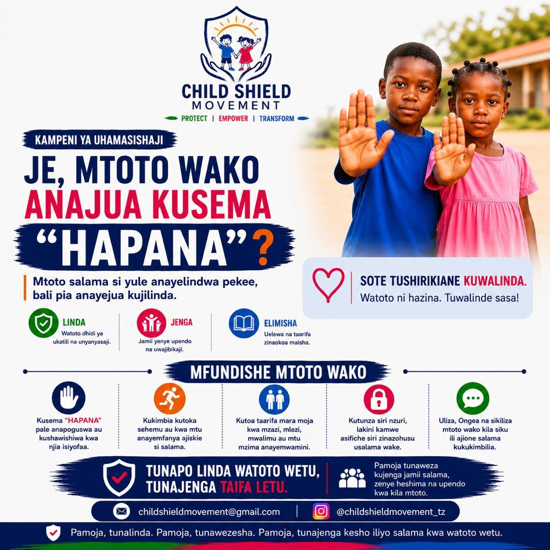 JE, MTOTO WAKO ANAJUA KUSEMA "HAPANA"?